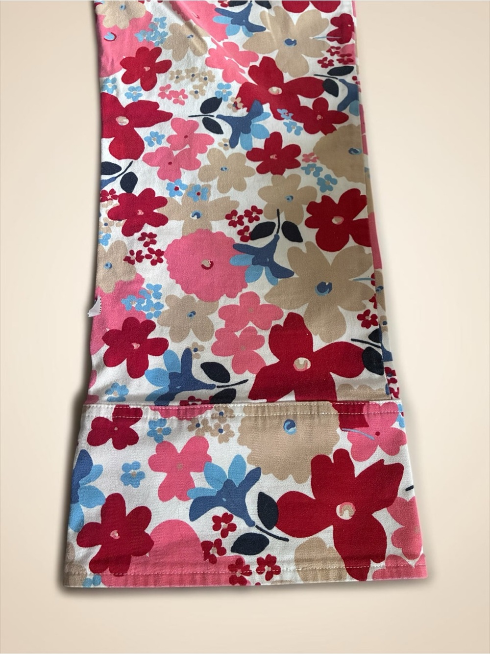 LOFT Floral Capris in Pink, Red, Blue, Cream - Picture 5 of 5